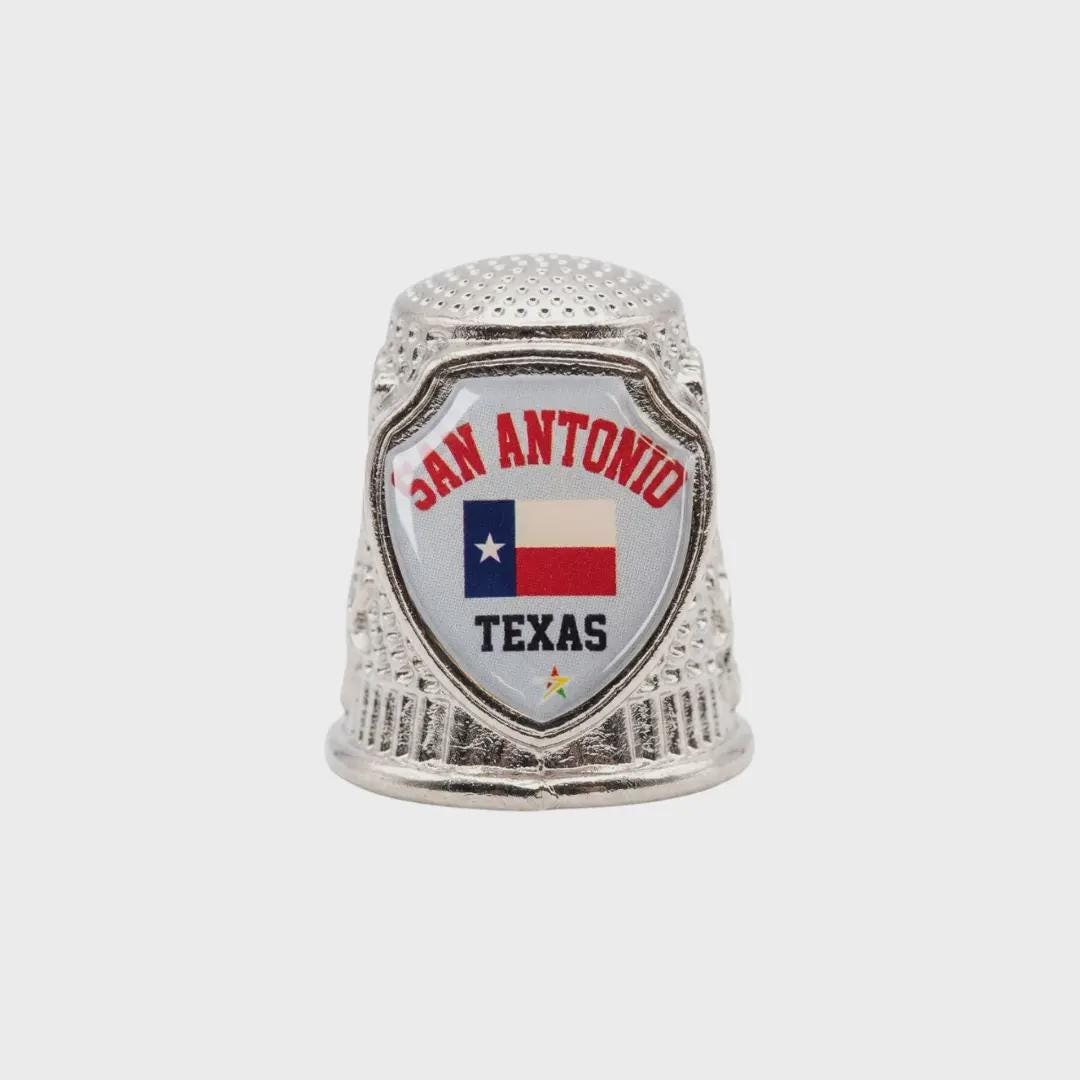 San Antonio Texas Collectible Souvenir Metal Zinc Thimble