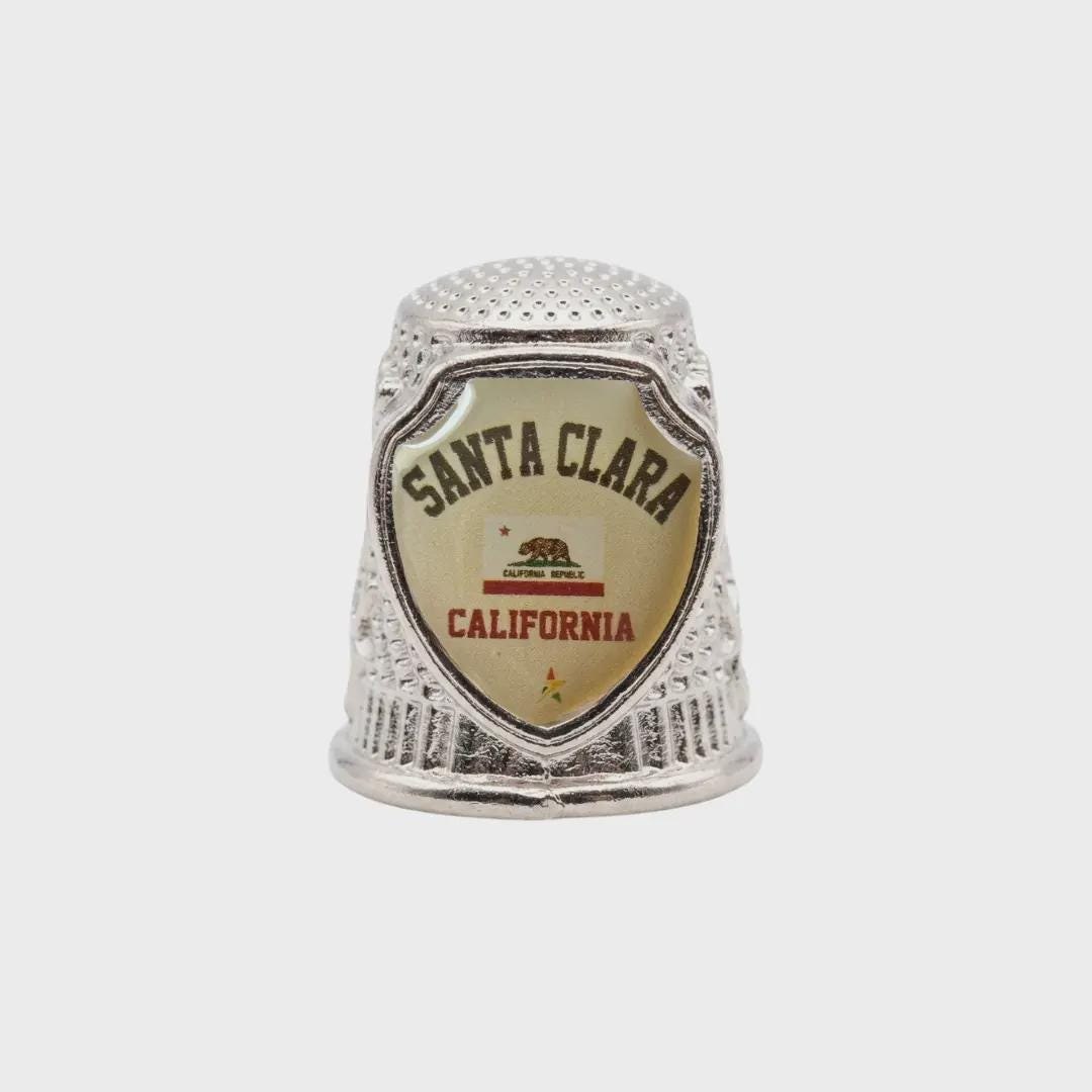 Santa Clara California Souvenir Metal Zinc Thimble