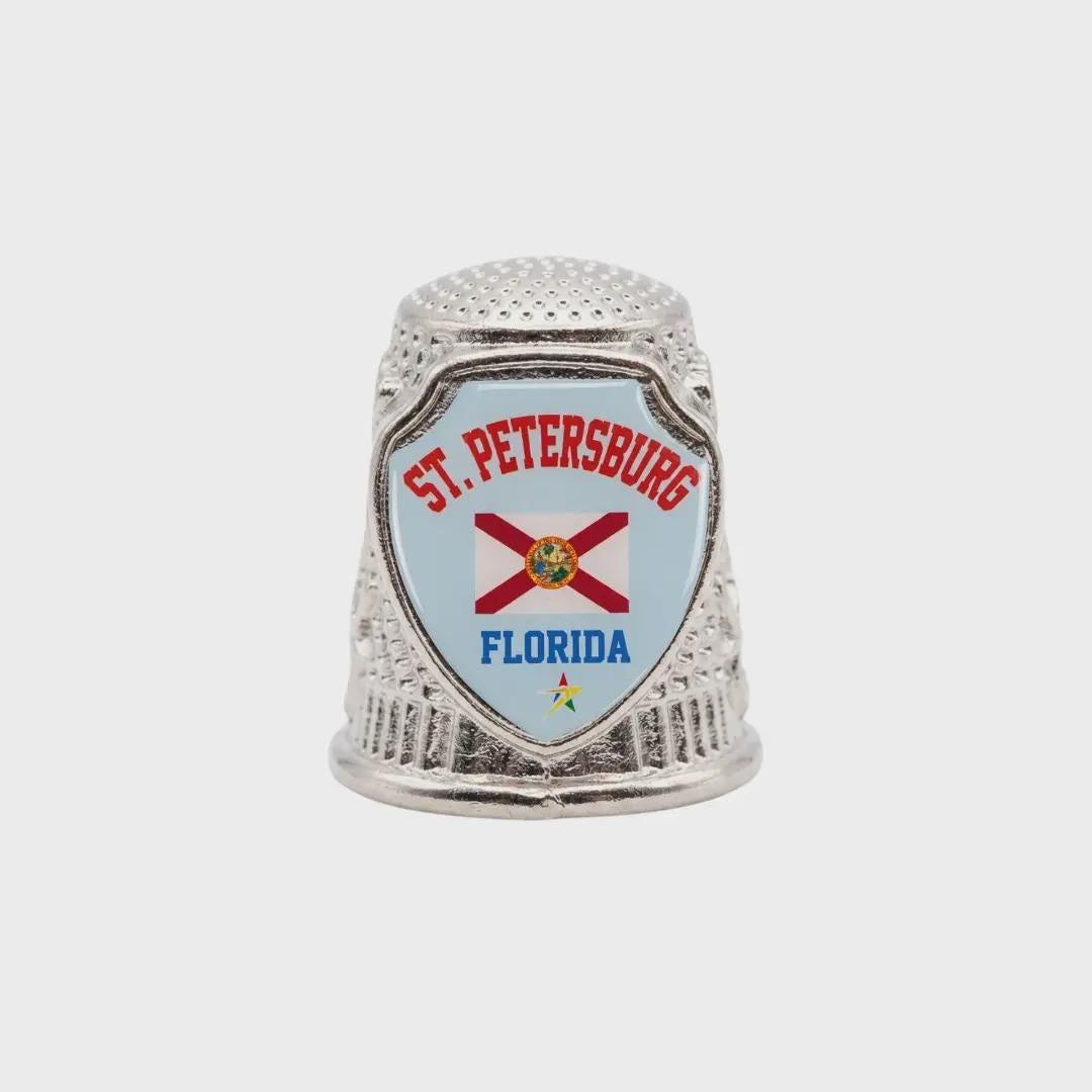 St Petersburg Florida Collectible Souvenir Metal Zinc Thimble