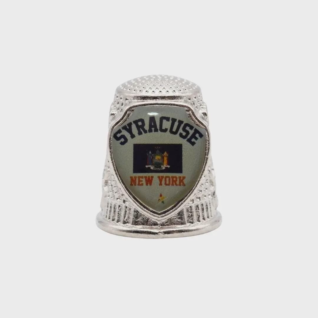 Syracuse New York Collectible Souvenir Metal Zinc Thimble