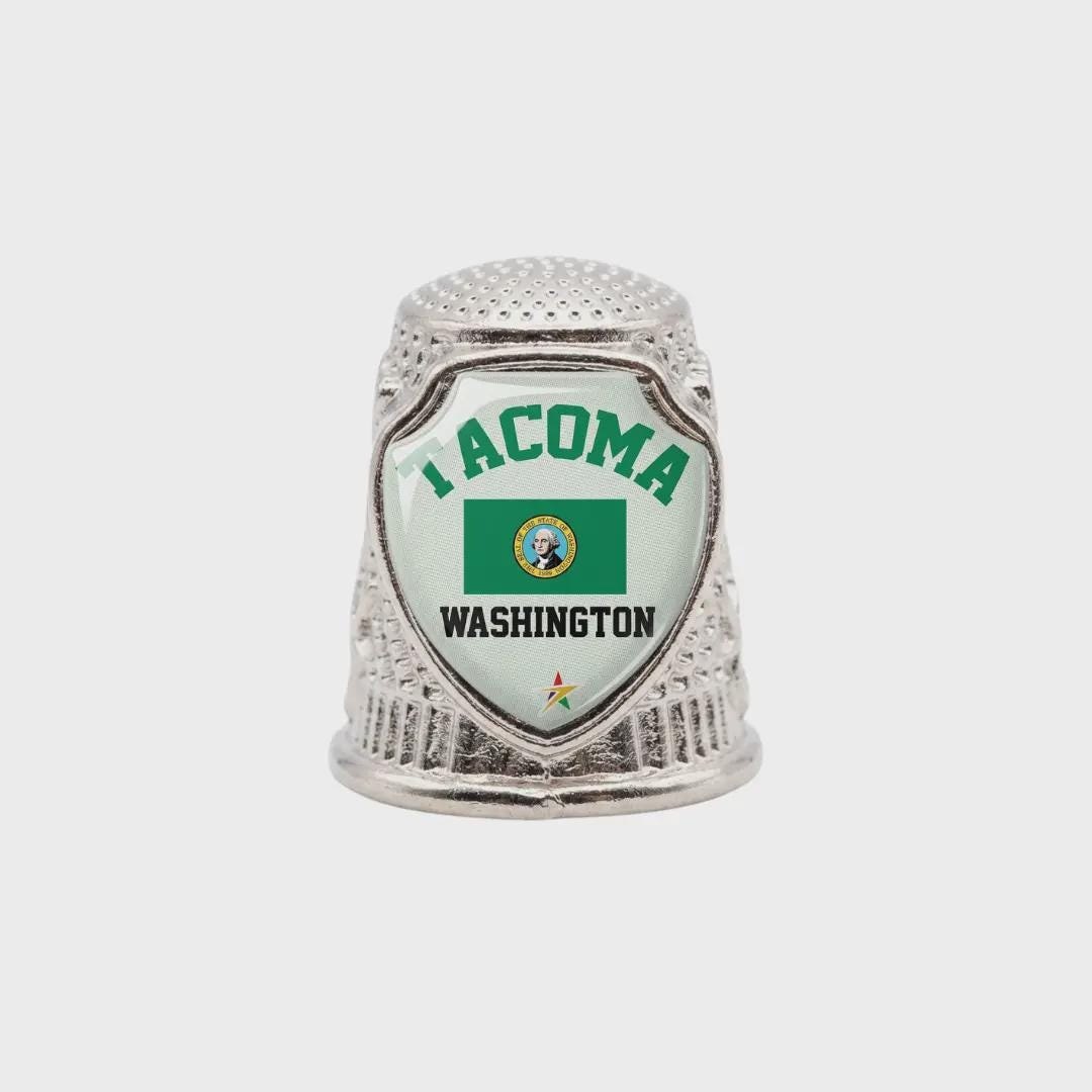 Tacoma Washington Collectible Souvenir Metal Zinc Thimble