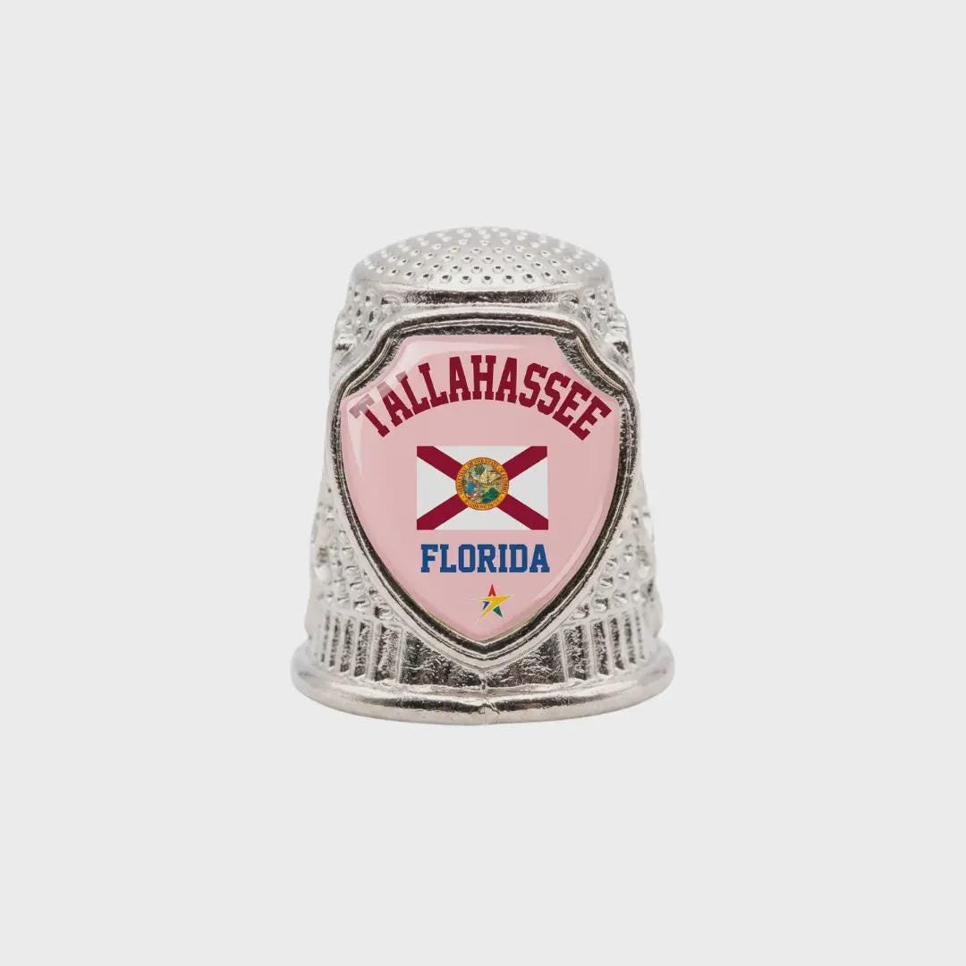 Tallahassee Florida Collectible Souvenir Metal Zinc Thimble