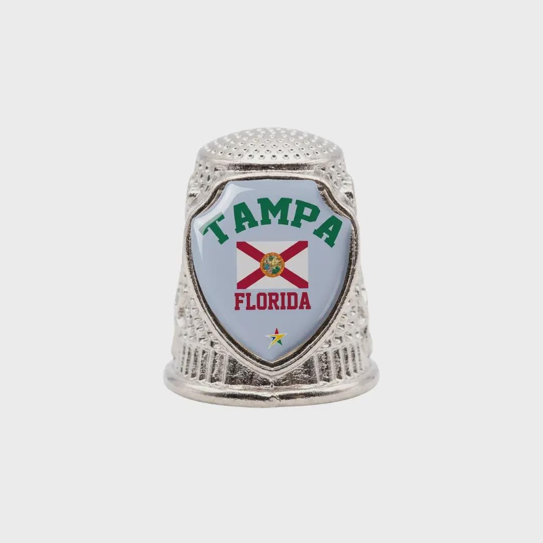 Tampa Florida Collectible Souvenir Metal Zinc Thimble