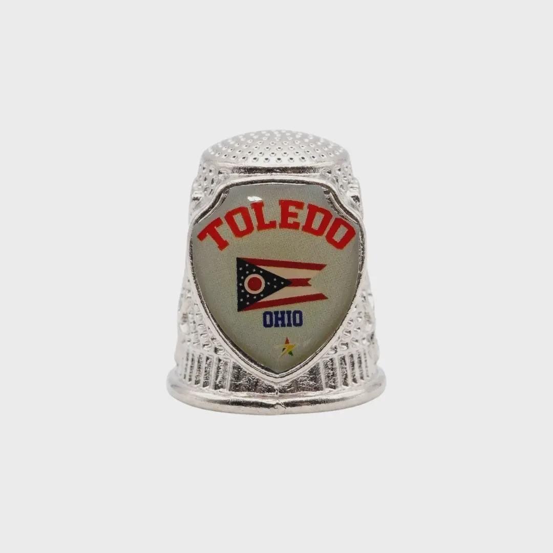 Toledo Ohio Collectible Souvenir Metal Zinc Thimble