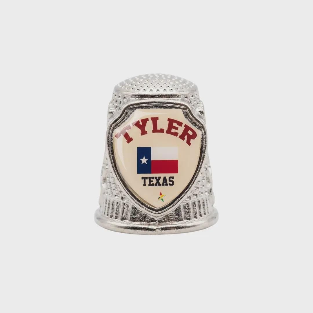 Tyler Texas Collectible Souvenir Metal Zinc Thimble