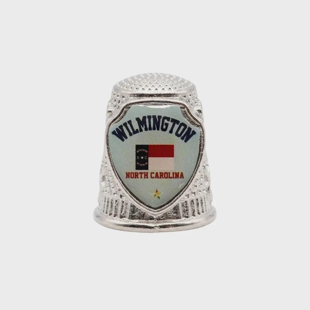 Wilmington North Carolina Souvenir Metal Zinc Thimble