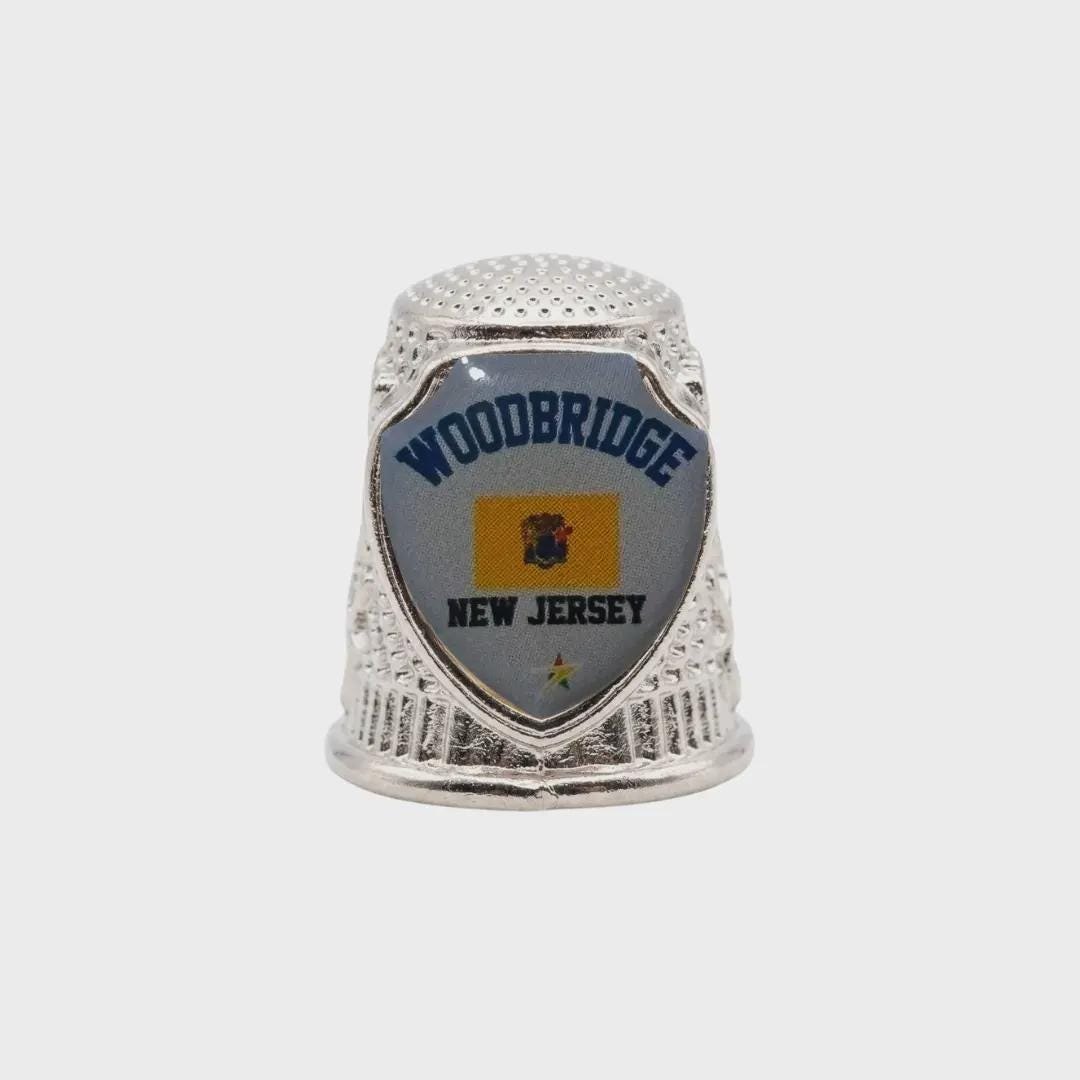 Woodbridge New Jersey Souvenir Metal Zinc Thimble