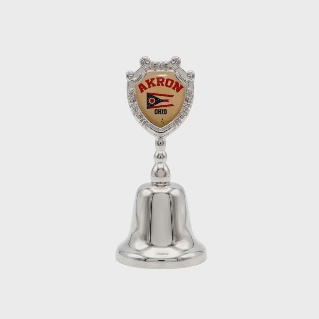 Akron Ohio Souvenir Metal Zinc Small Bell