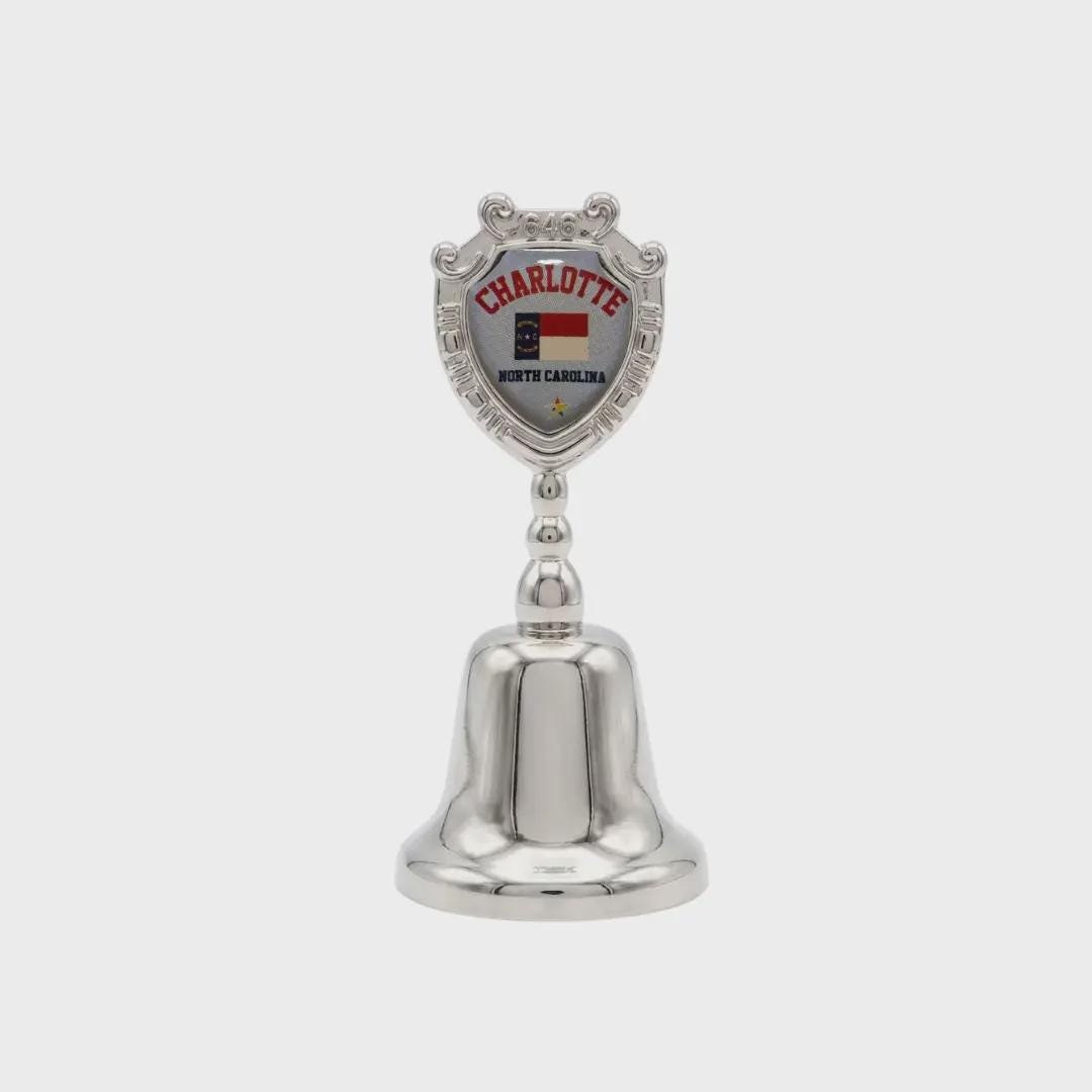 Charlotte North Carolina Souvenir Metal Zinc Small Bell