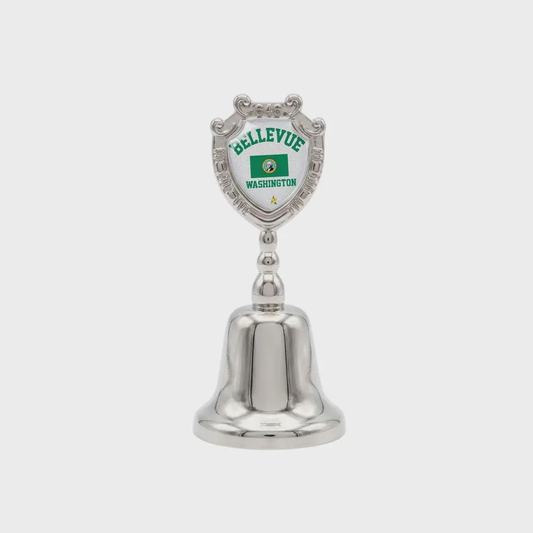 Bellevue Washington Souvenir Metal Zinc Small Bell