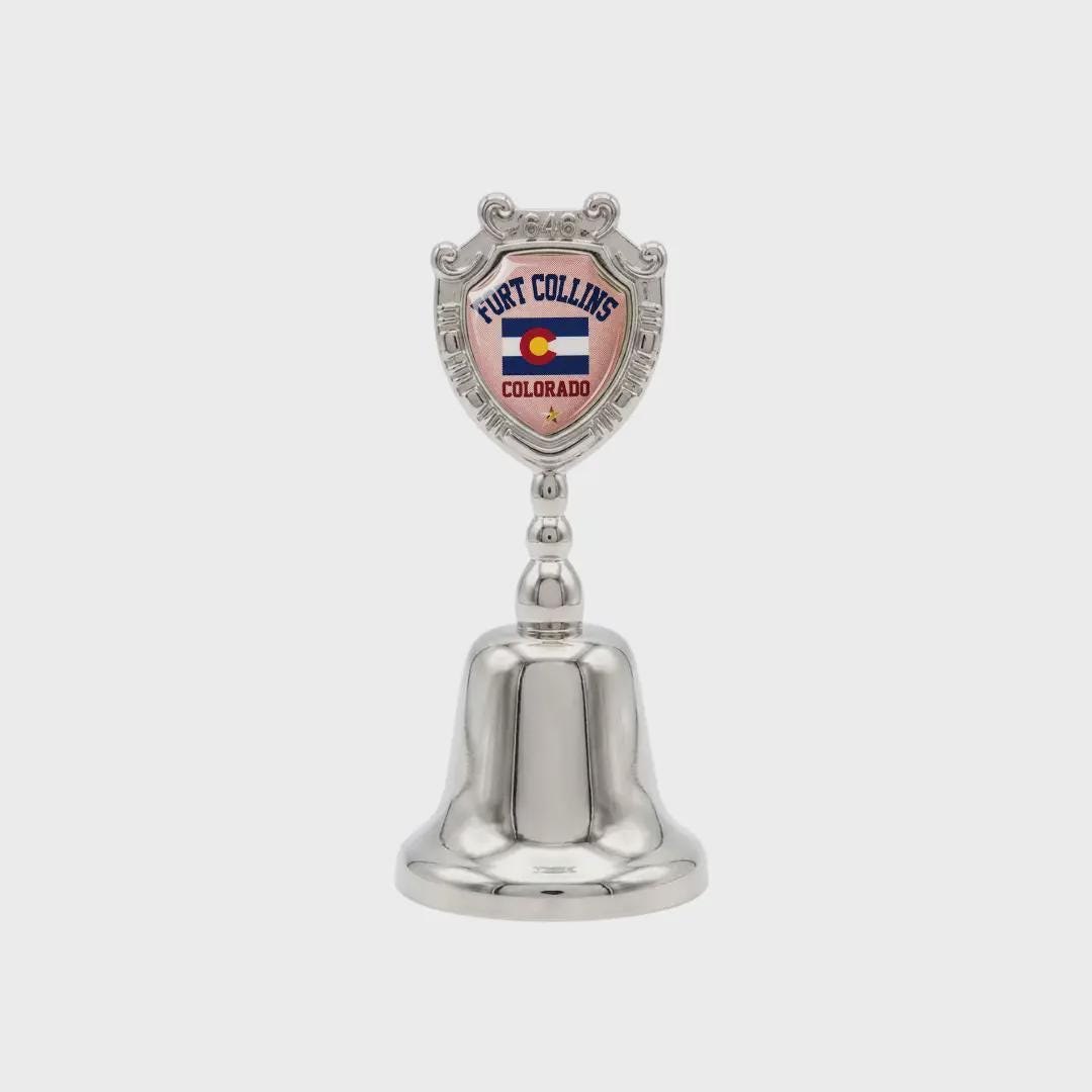 Fort Collins Colorado Souvenir Metal Zinc Small Bell
