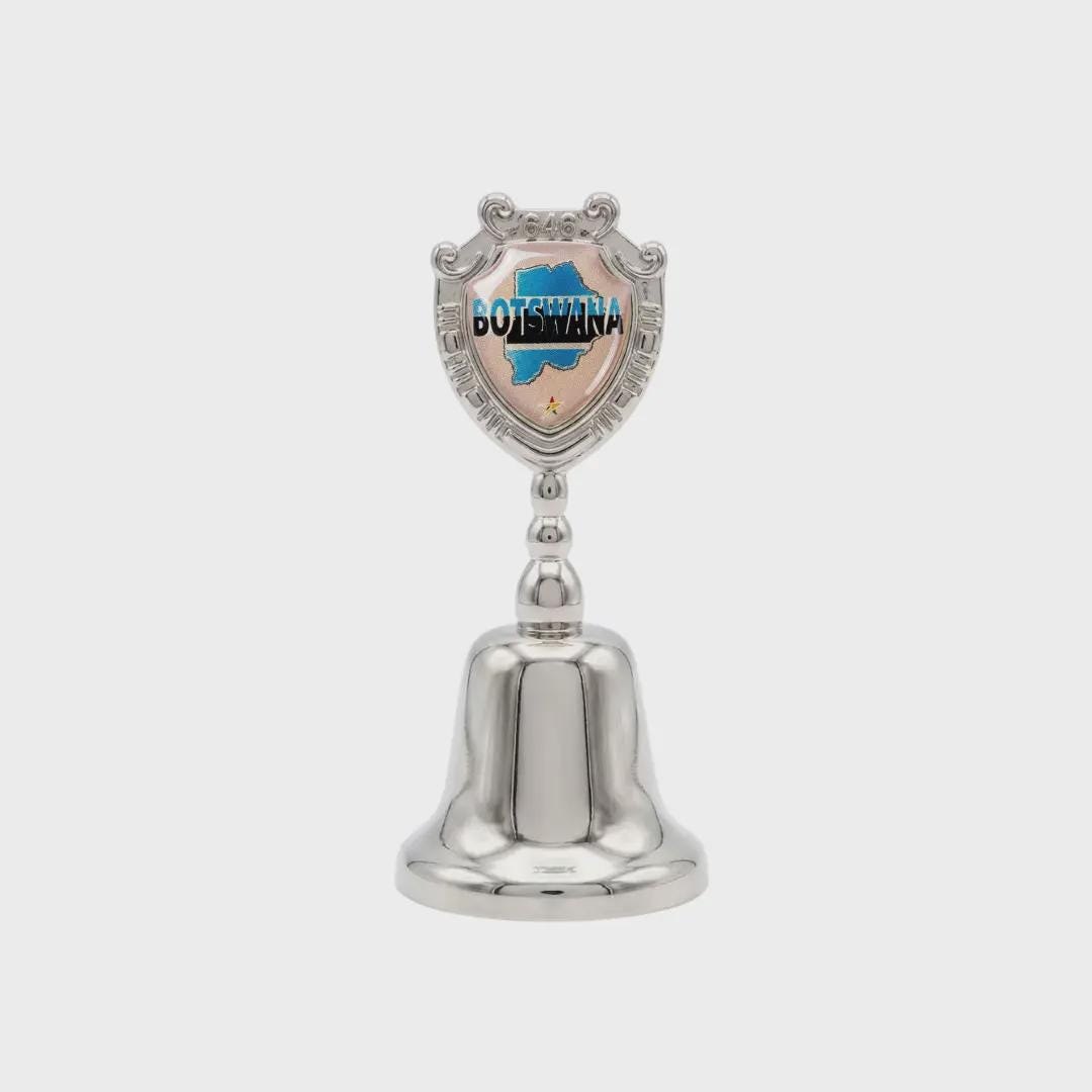 Botswana Collectible Souvenir Metal Zinc Small Bell