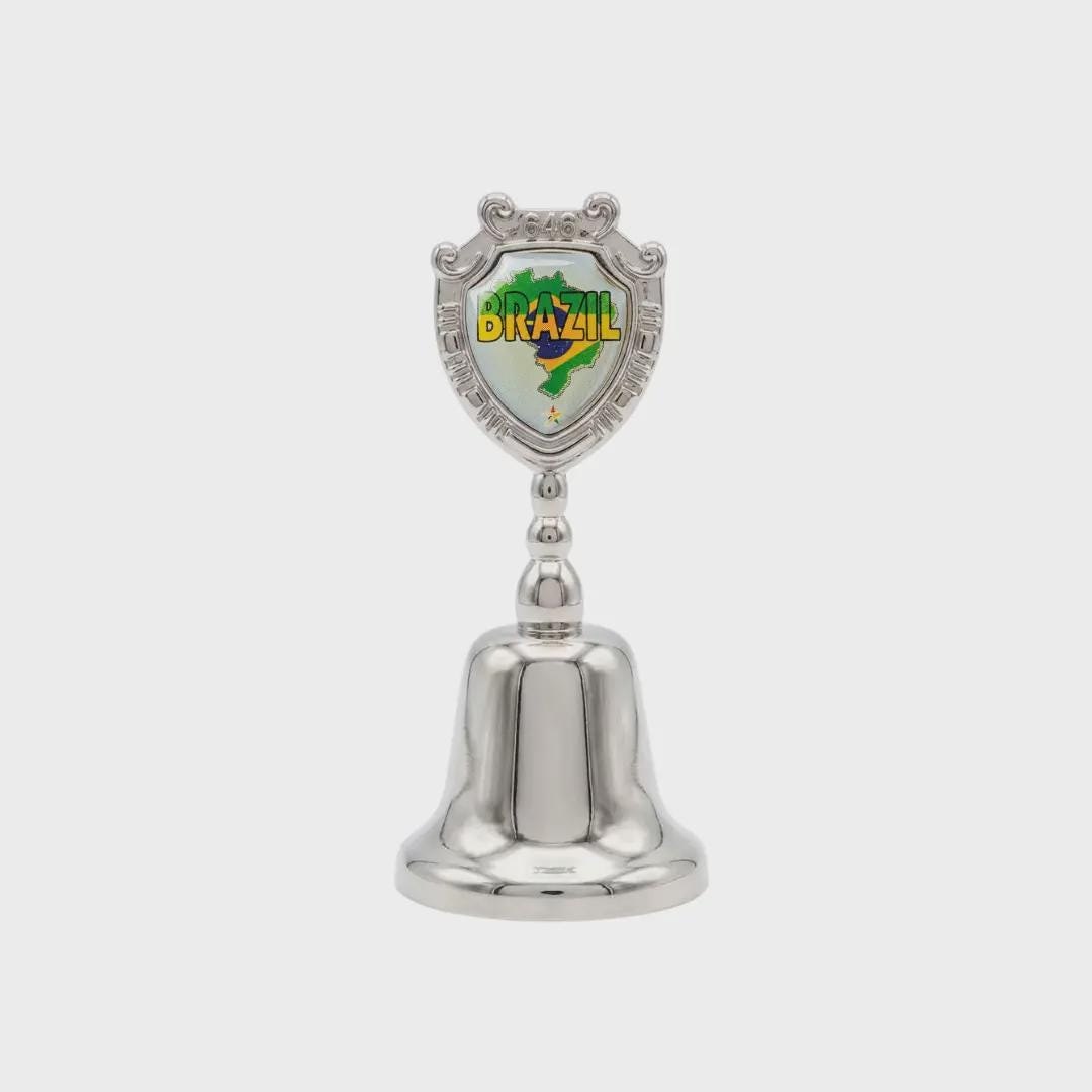 Brazil Collectible Souvenir Metal Zinc Small Bell