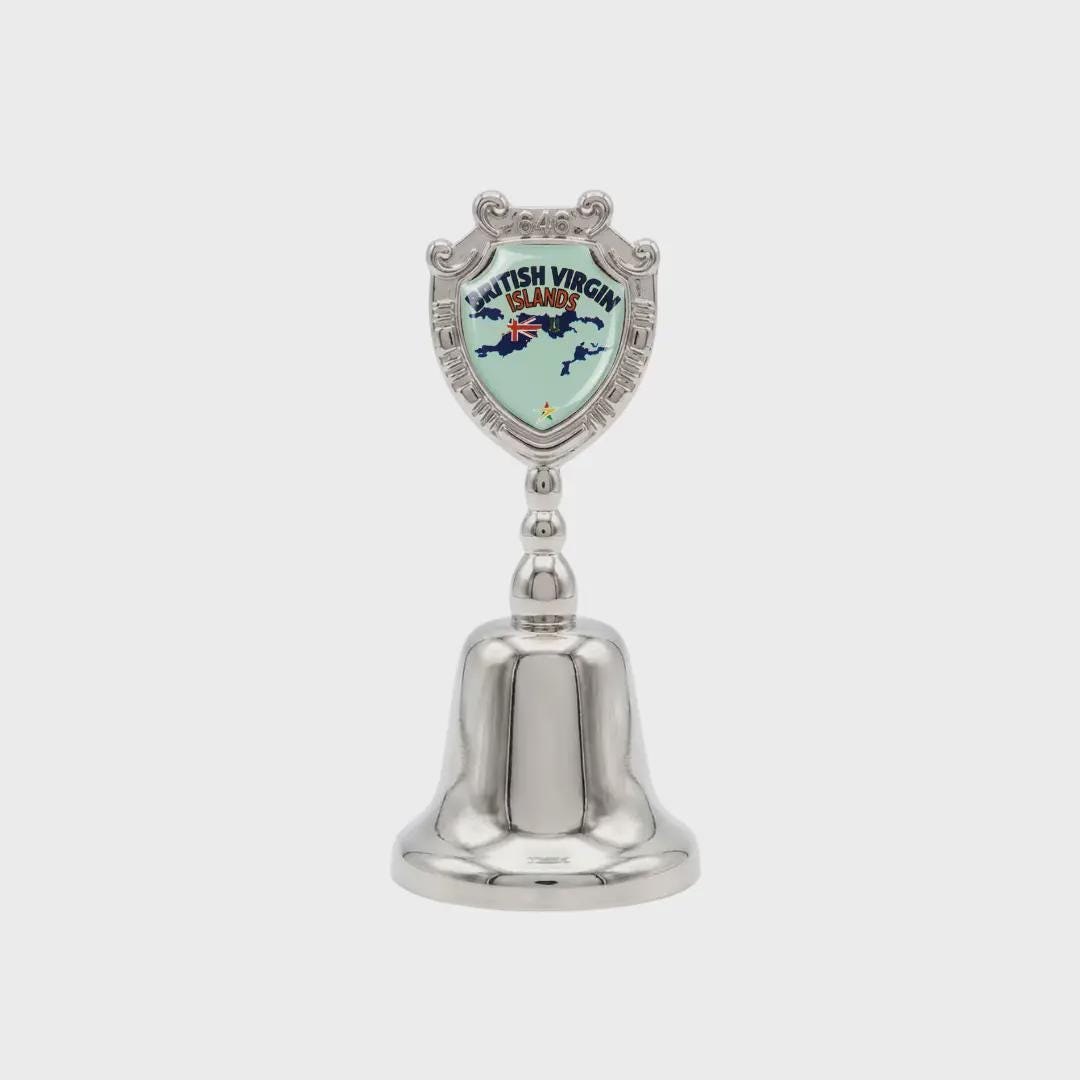 British Virgin Collectible Souvenir Metal Zinc Small Bell