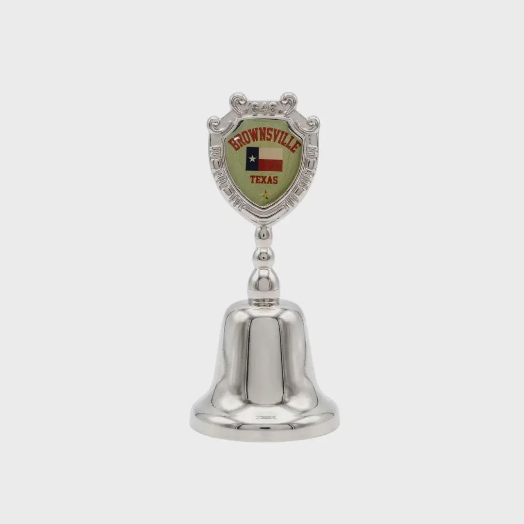 Brownsville Texas Souvenir Metal Zinc Small Bell