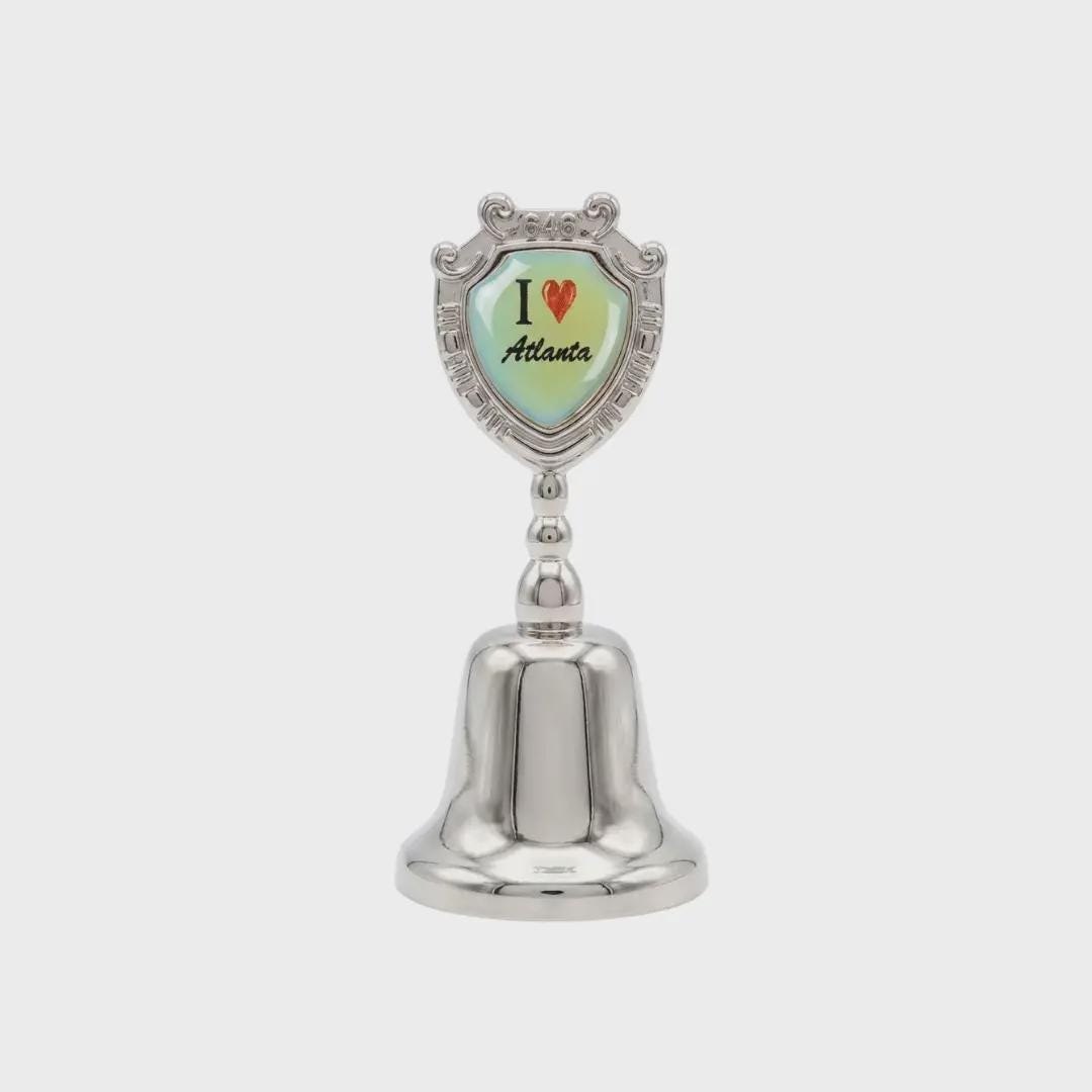 I Love Atlanta Collectible Souvenir Metal Zinc Small Bell