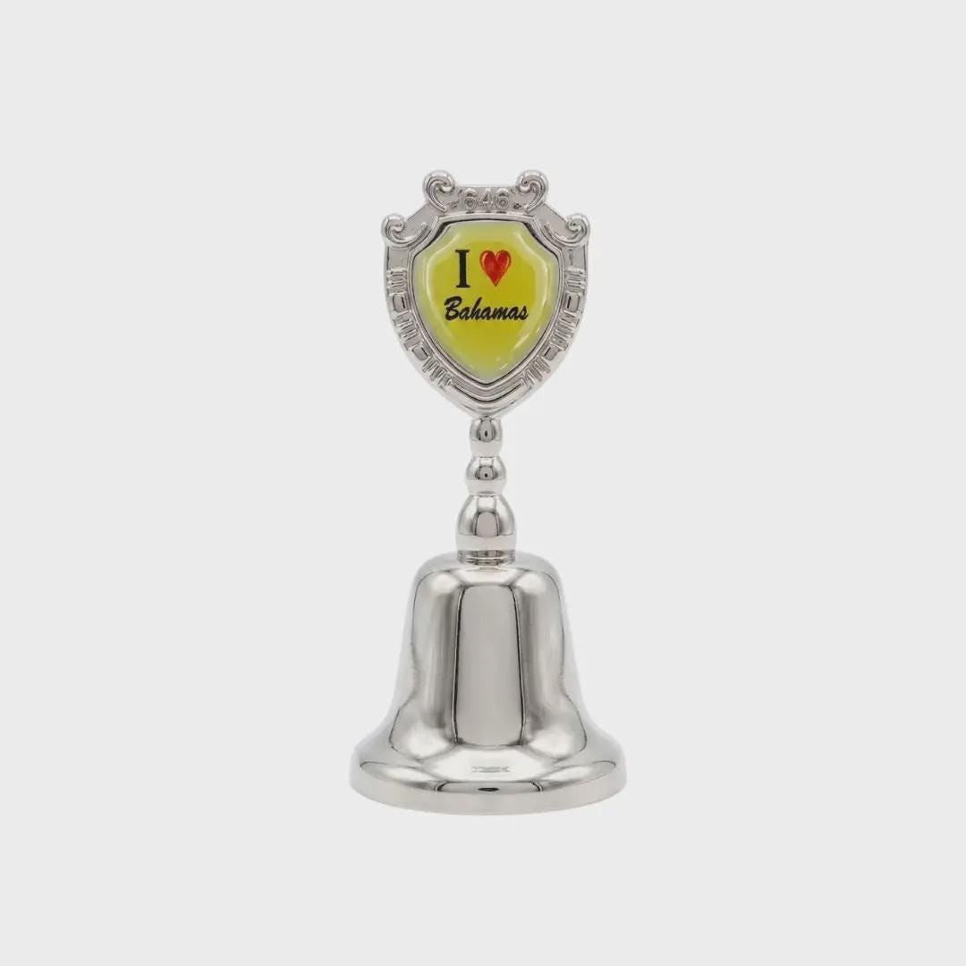 I Love Bahamas Collectible Souvenir Metal Zinc Small Bell