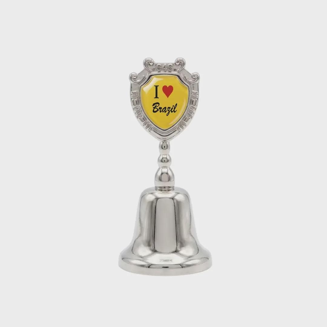 I Love Brazil Collectible Souvenir Metal Zinc Small Bell