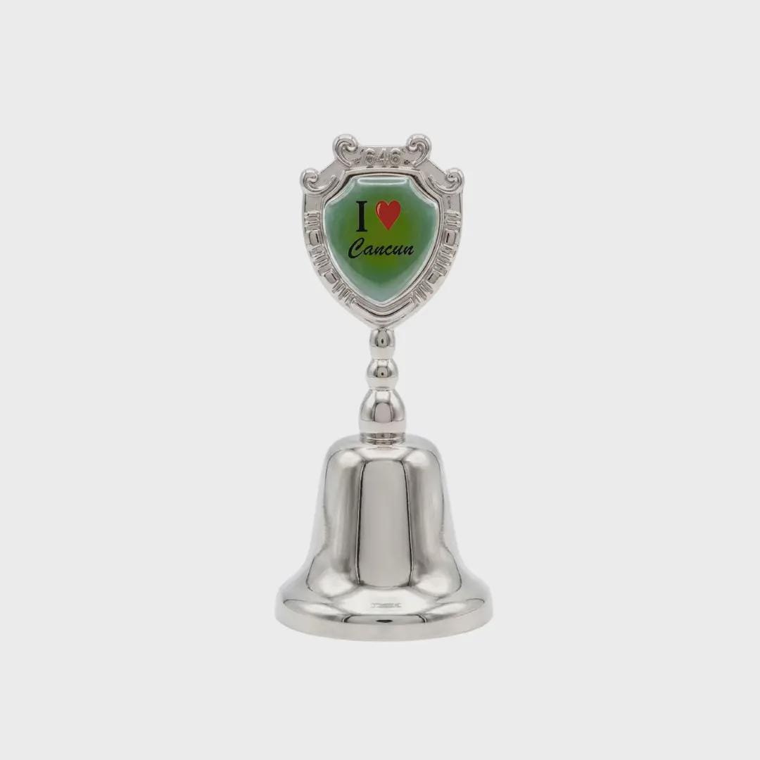 I Love Cancun Collectible Souvenir Metal Zinc Small Bell