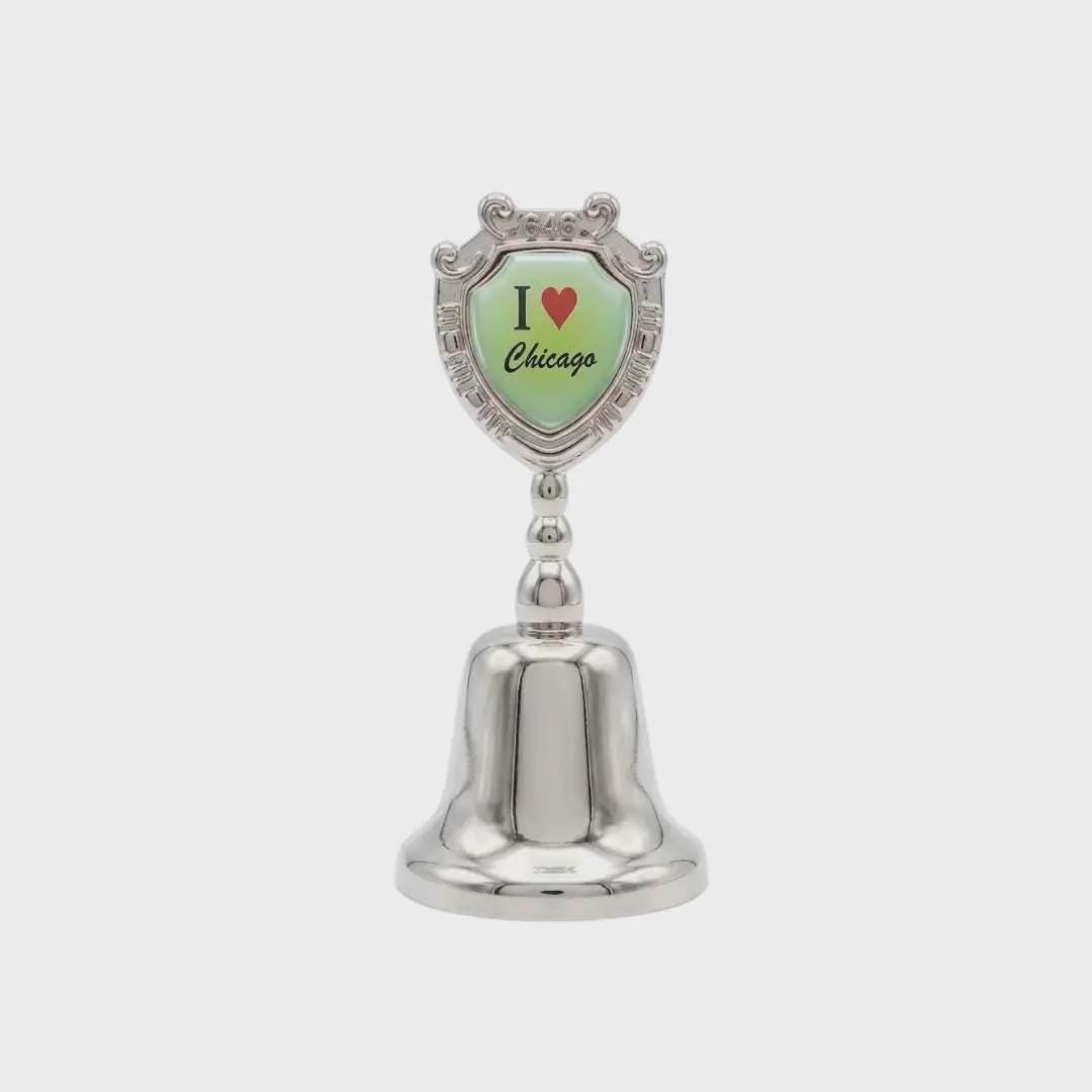 I Love Chicago Collectible Souvenir Metal Zinc Small Bell
