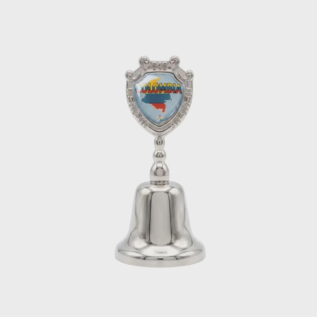 Colombia Collectible Souvenir Metal Zinc Small Bell