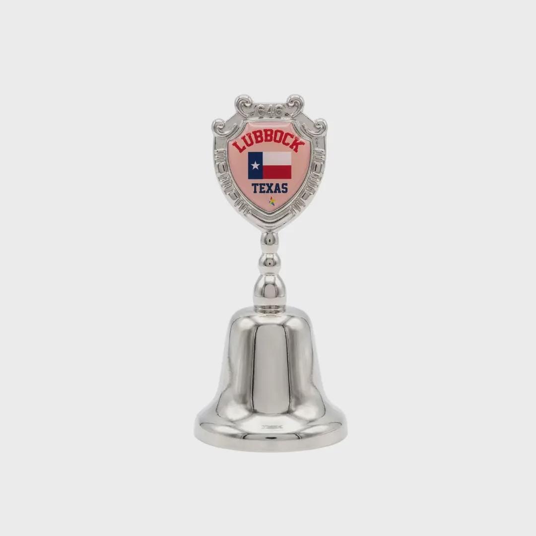 Lubbock Texas Collectible Souvenir Metal Zinc Small Bell