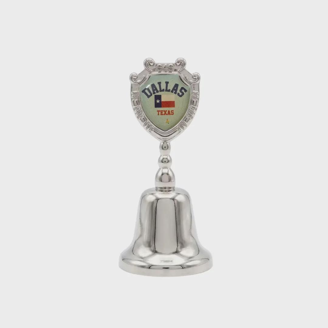 Dallas Texas Souvenir Metal Zinc Small Bell