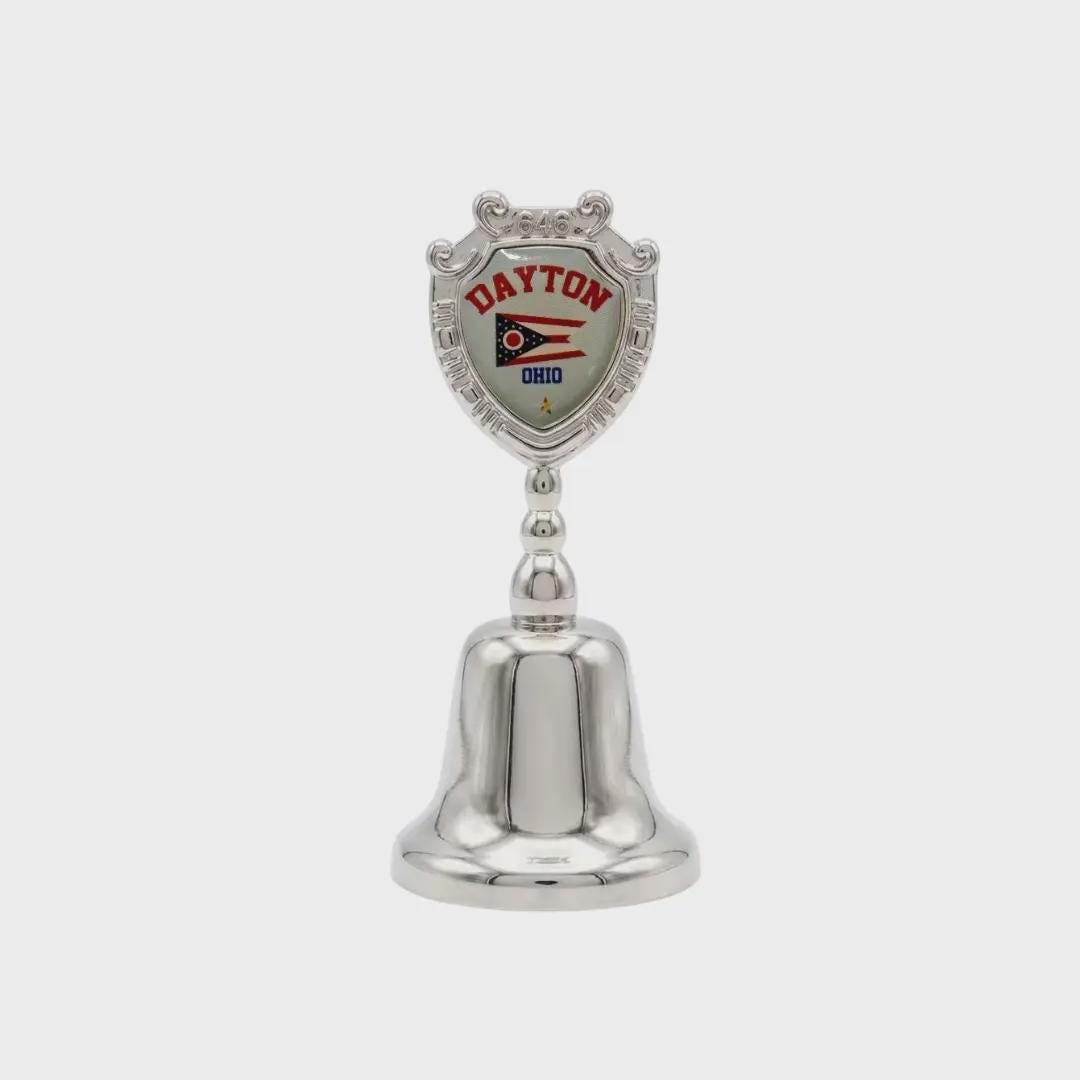 Dayton Ohio Souvenir Metal Zinc Small Bell