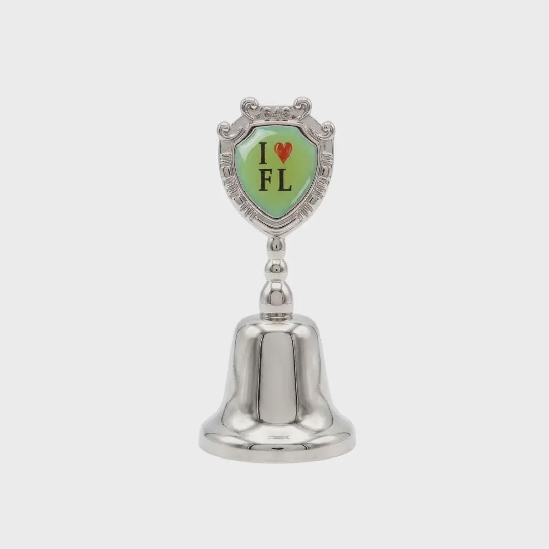 I Love FL Collectible Souvenir Metal Zinc Small Bell