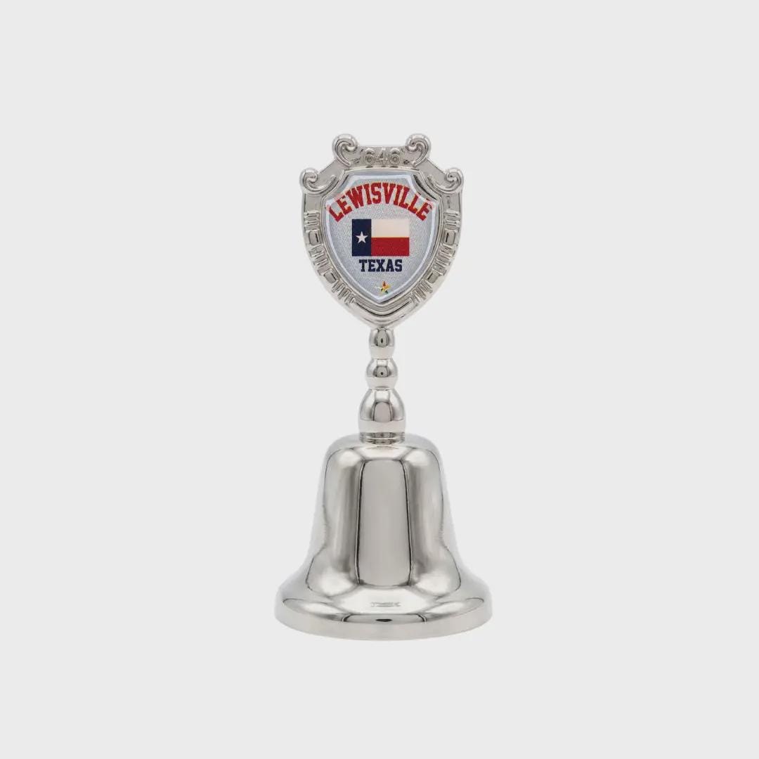 Lewisville Texas Collectible Souvenir Metal Zinc Small Bell