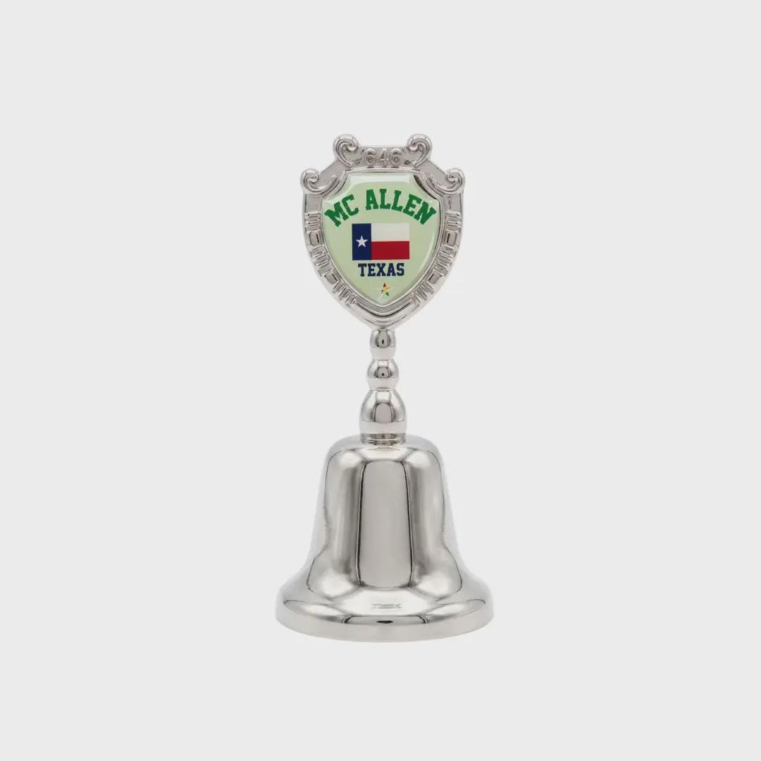 MC Allen Texas Collectible Souvenir Metal Zinc Small Bell