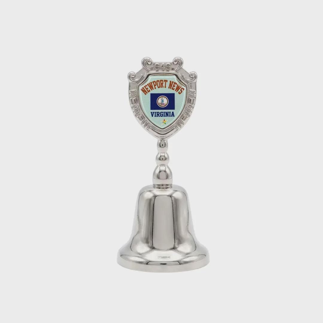 Newport News Virginia Souvenir Metal Zinc Small Bell
