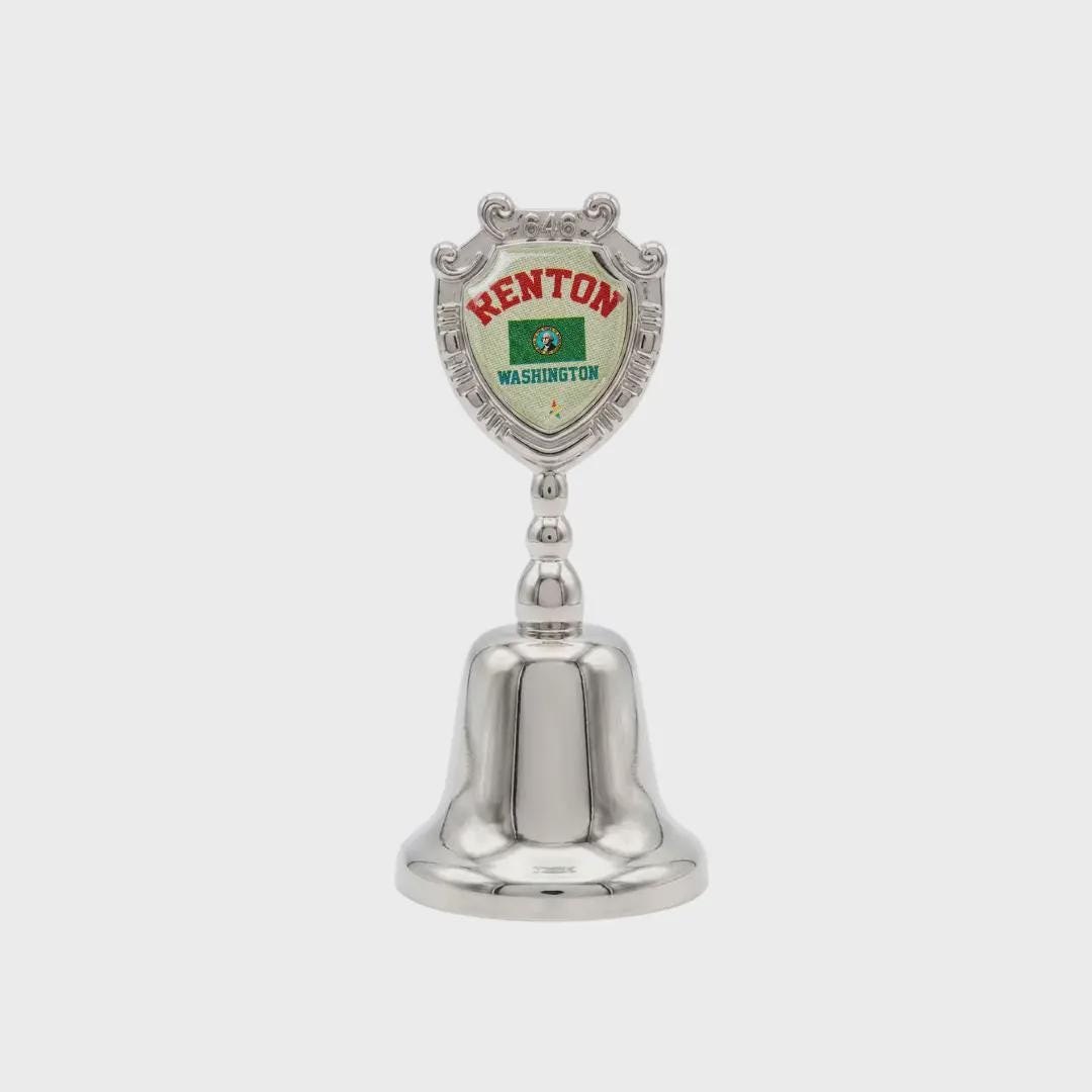 Renton Washington Collectible Souvenir Metal Zinc Small Bell