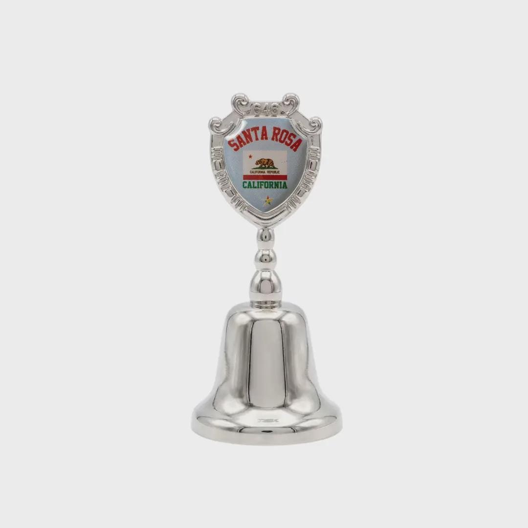 Santa Rosa California Souvenir Metal Zinc Small Bell