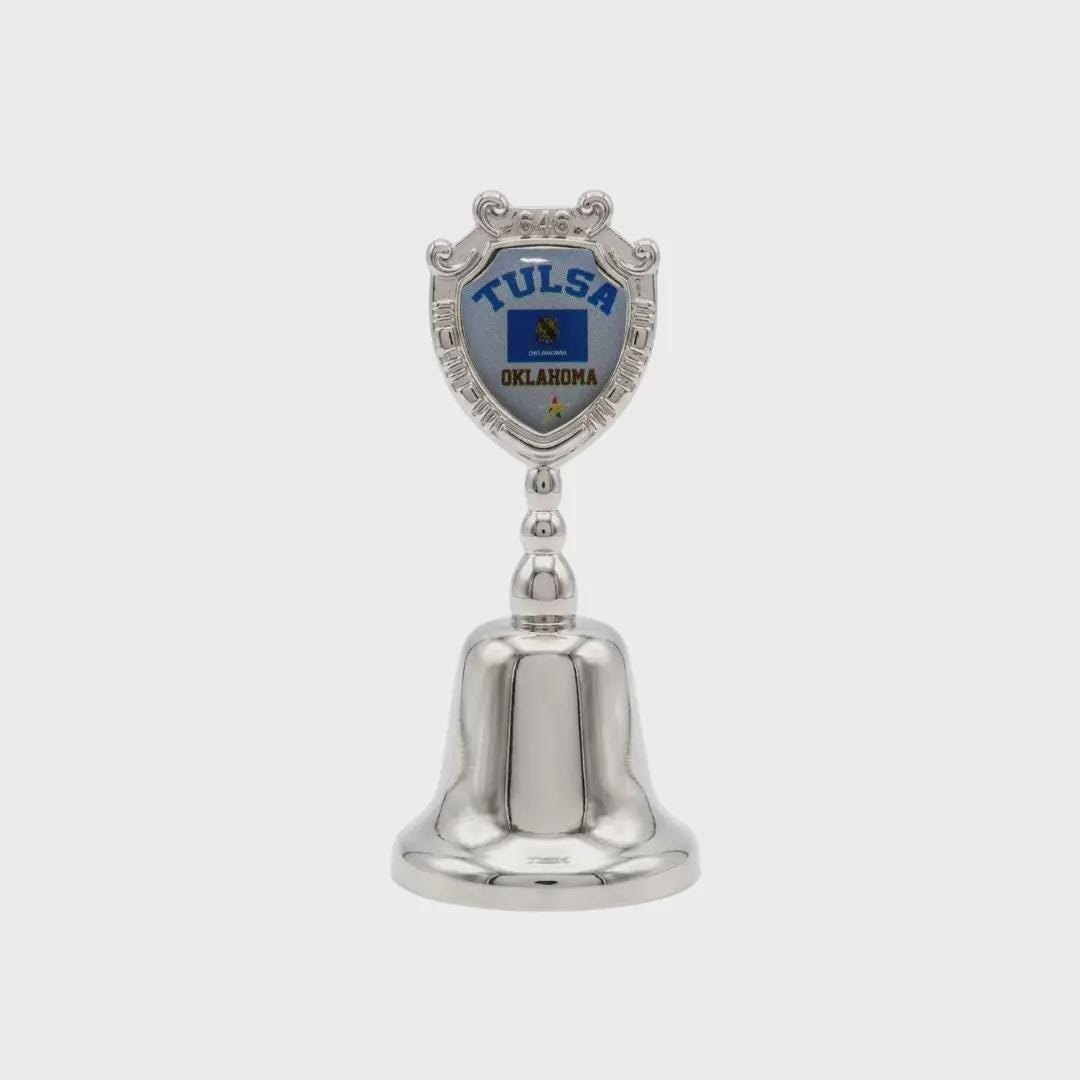 Tulsa Oklahoma Souvenir Metal Zinc Small Bell