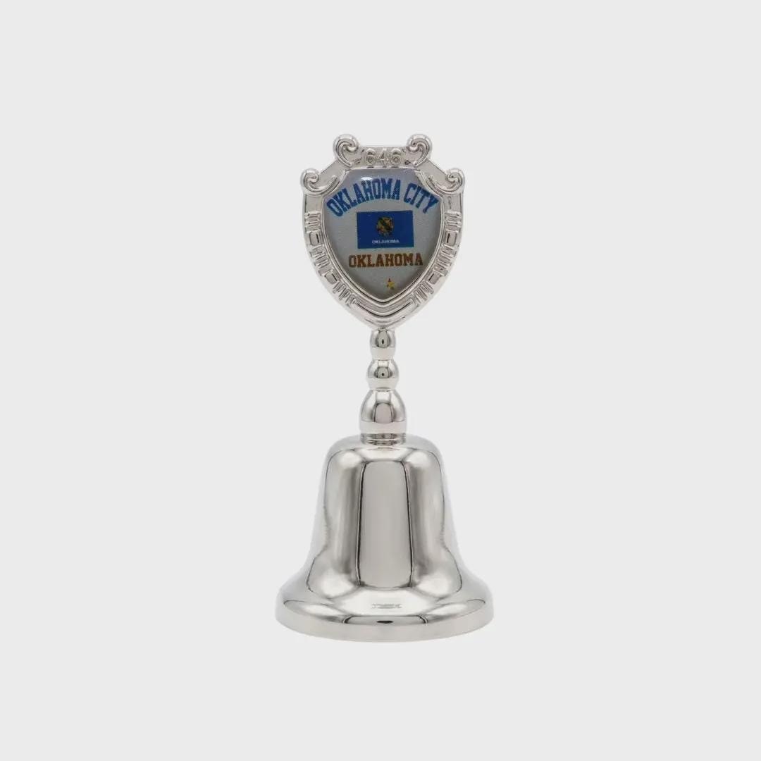 Oklahoma City Oklahoma Souvenir Metal Zinc Small Bell