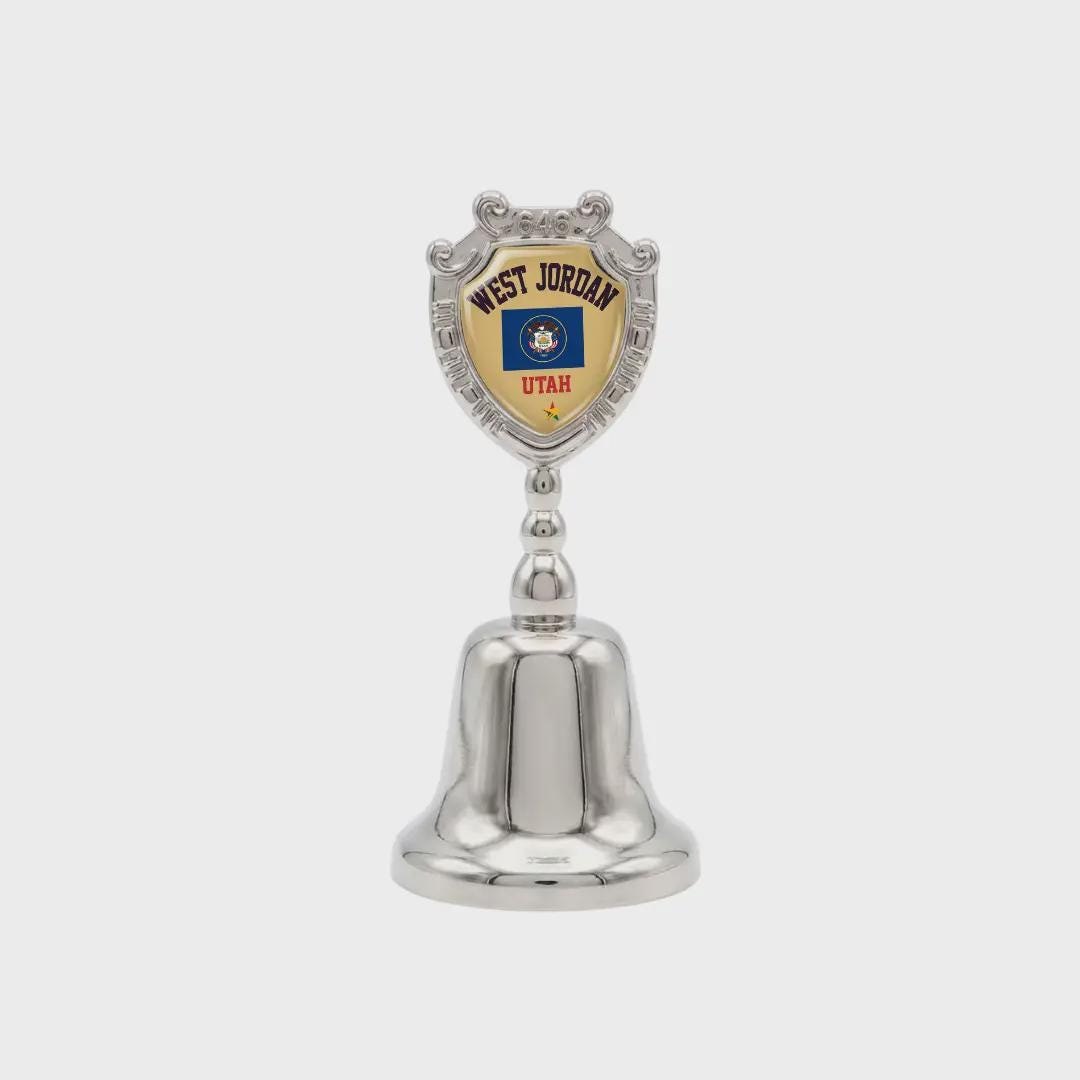West Jordan Utah Collectible Souvenir Metal Zinc Small Bell