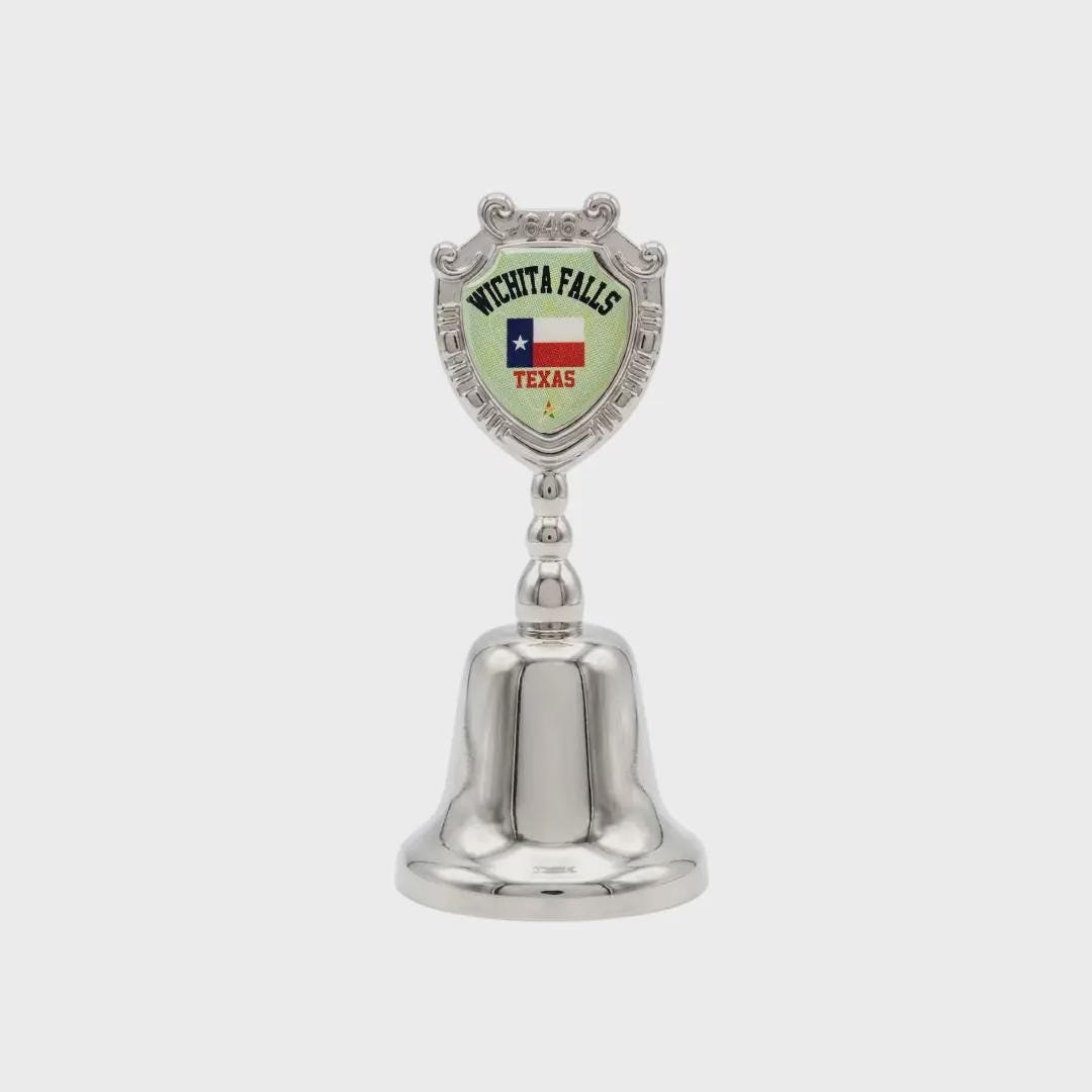 Wichita Falls Texas Souvenir Metal Zinc Small Bell
