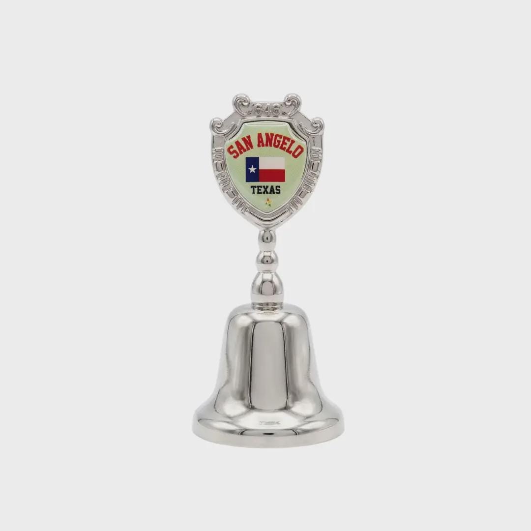 San Angelo Texas Collectible Souvenir Metal Zinc Small Bell