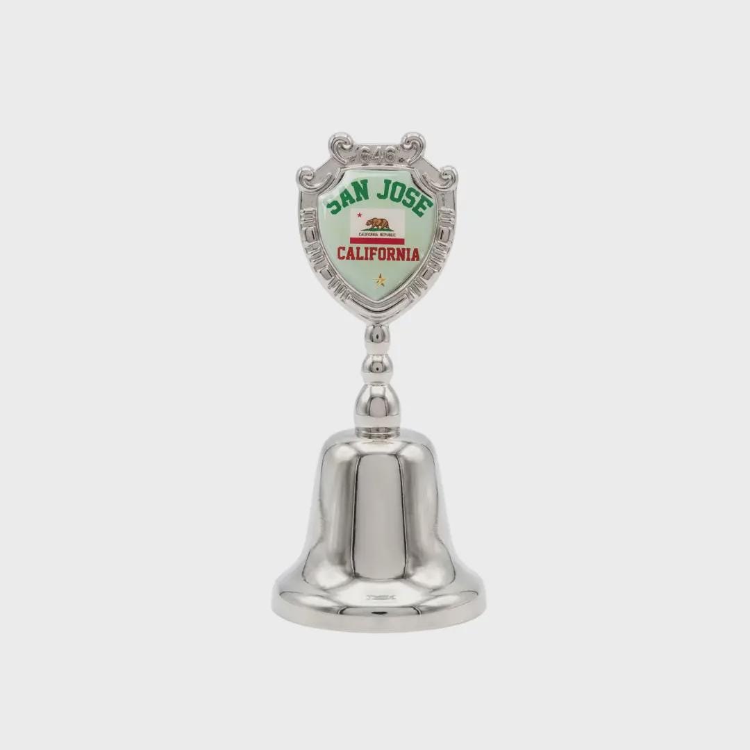 San Jose California Souvenir Metal Zinc Small Bell