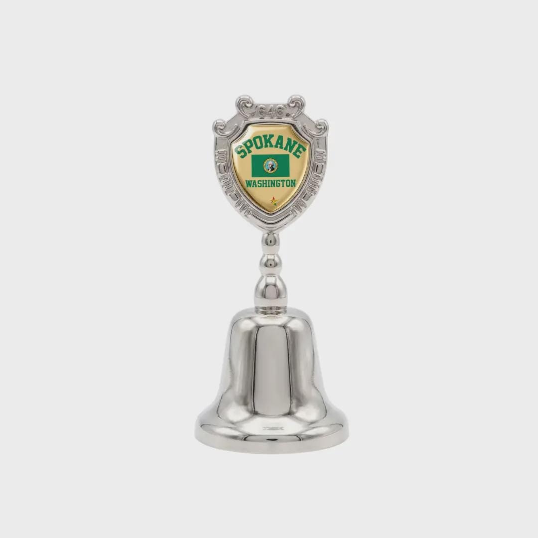 Spokane Washington Collectible Souvenir Metal Zinc Small Bell