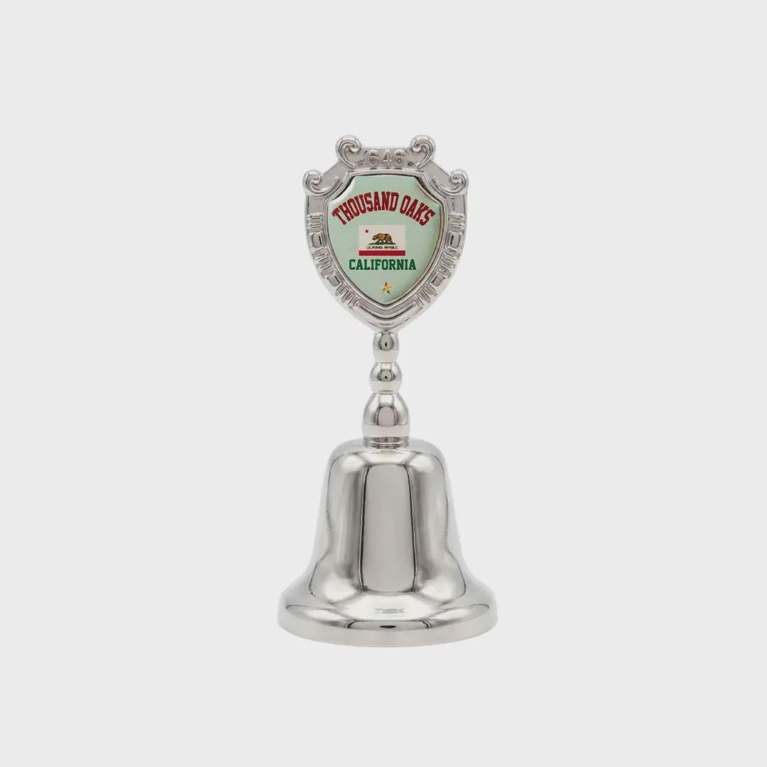 Thousand Oaks California Souvenir Metal Zinc Small Bell