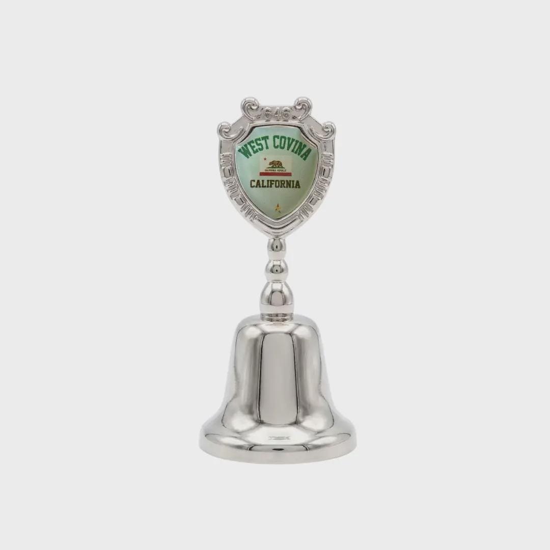 West Covina California Souvenir Metal Zinc Small Bell