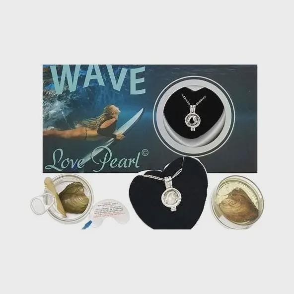 Surfing Wave Love Pearl Kit with Pendant Necklace