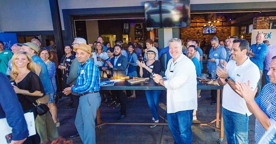 Chris Williams with attendees at a CDUB meet and greet