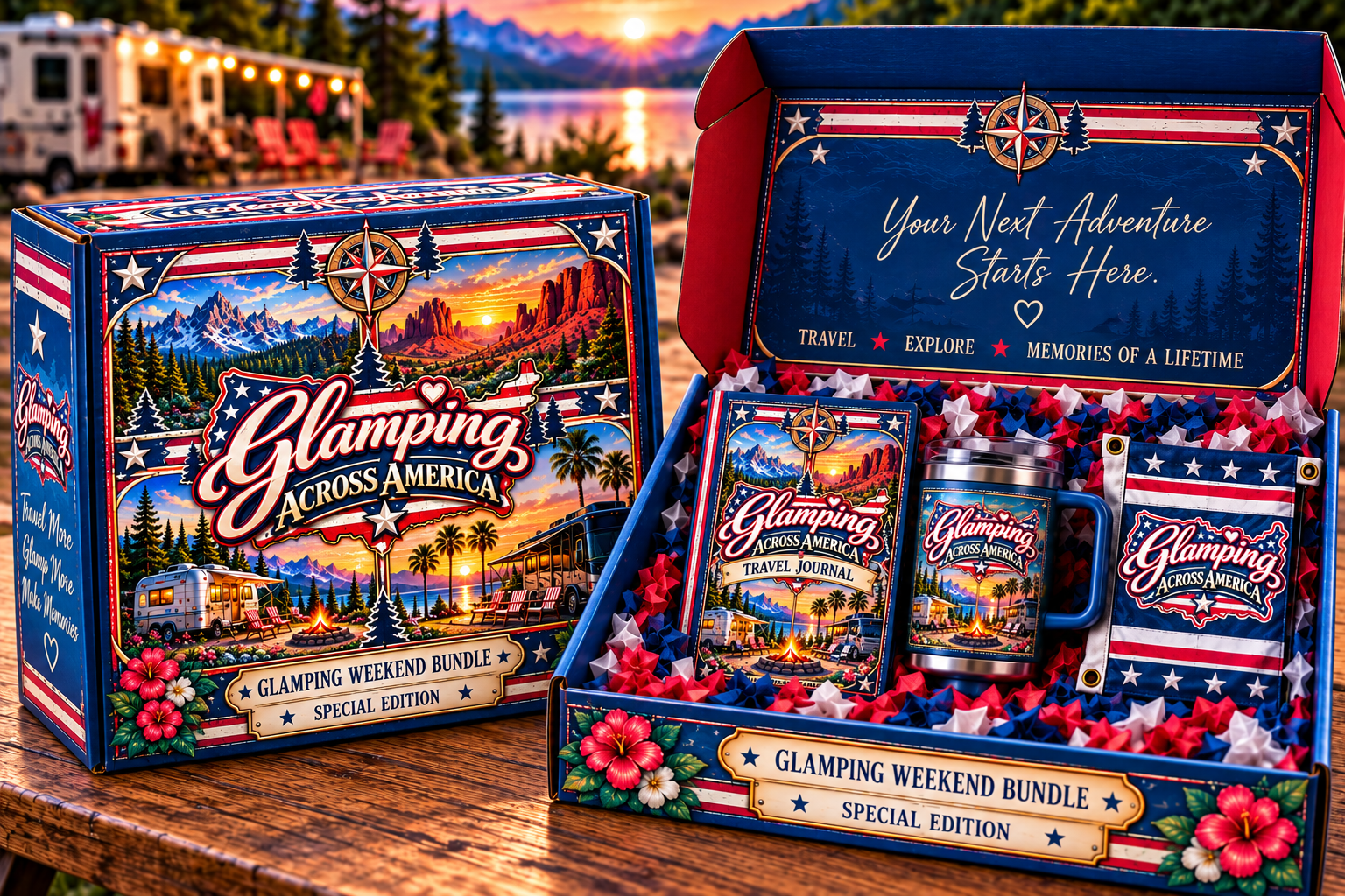 Glamping Across America Special Edition Bundle gift box