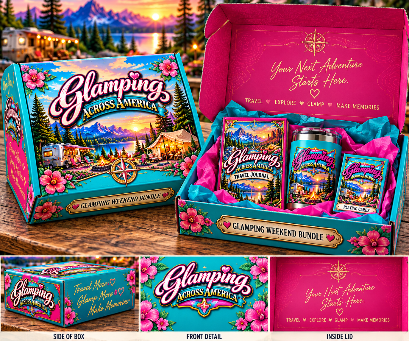 Glamping Across America Weekend Bundle gift box