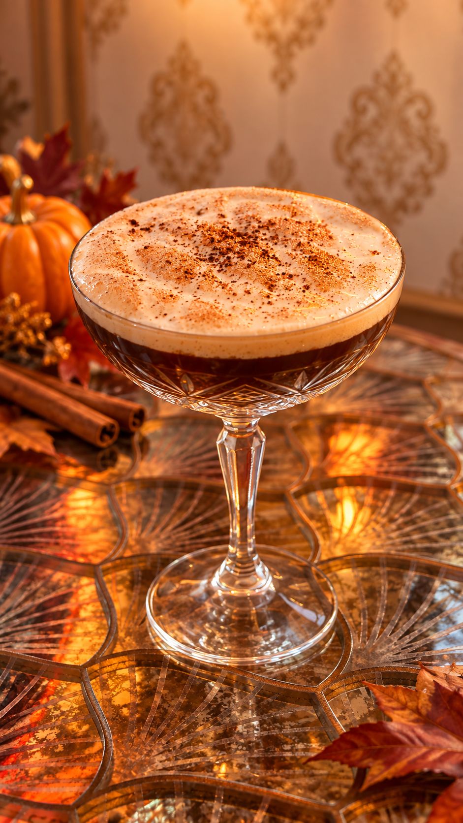 A foamy cocktail with a spice topping at Napoleon’s Parlour