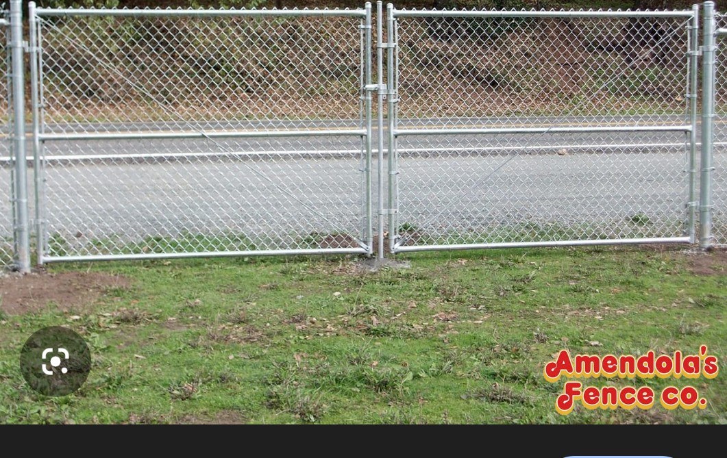 Double chain-link driveway gate