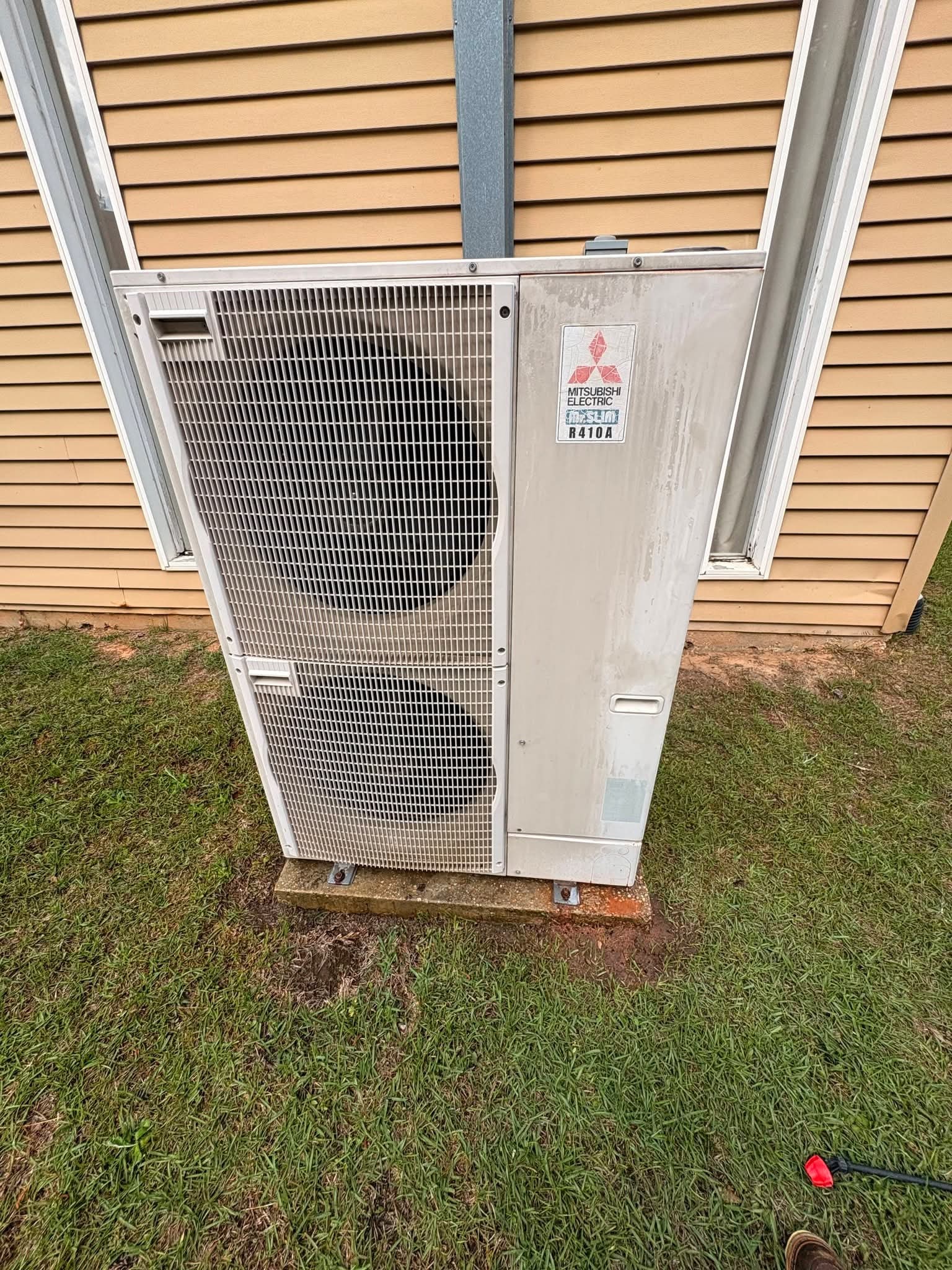 New outdoor HVAC unit ready for installation